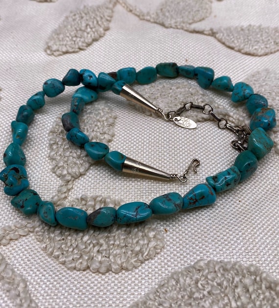 Buy Native Southwest Turquoise Necklace Marked R B Sterling Online