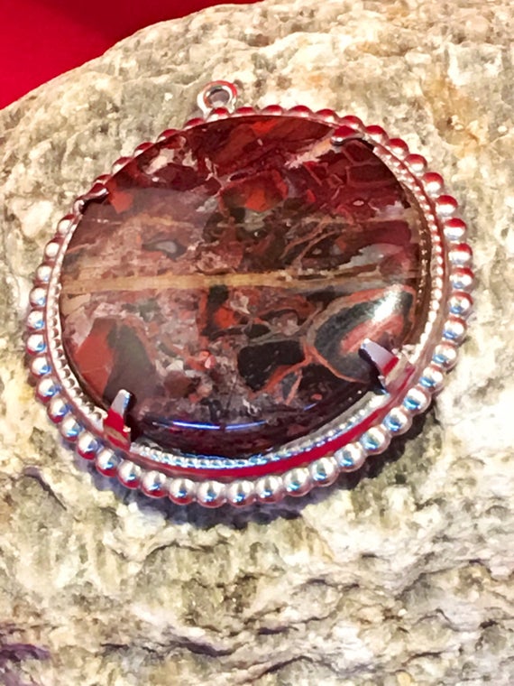Beautiful Round Jasper Pendant - image 1