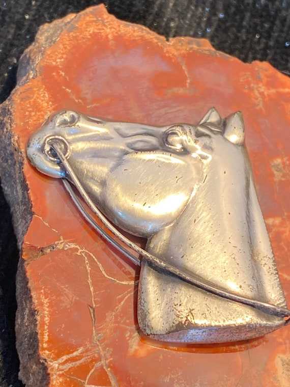 Cora Sterling Silver Horse Brooch