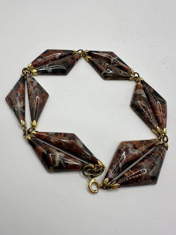 Beautiful Jasper 24 in Triangular Necklace - image 1