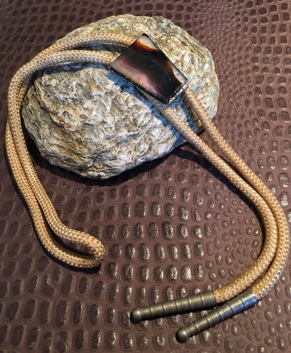 Banded Agate Bolo Tie - image 2