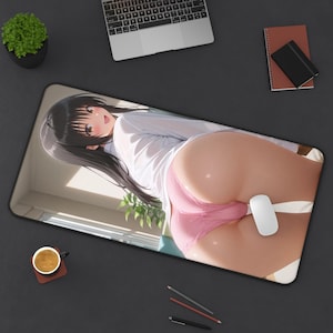 Anime Waifu Desk Mat: Japanese Gaming Mouse Pad, Otaku Gift