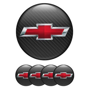 Set of 4 Chevrolet Wheel Center Cap Decals Custom Car Rim Logo Stickers Self-Adhesive Vinyl Emblems for Wheel Hubcaps Easy to Apply