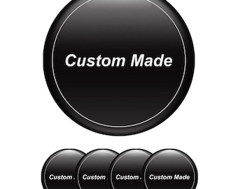 Set of 4 Custom Wheel Center Cap Decals Custom Car Rim Logo Stickers Self-Adhesive Vinyl Emblems for Wheel Hubcaps Easy to Apply