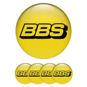 Set of 4 BBS Wheel Center Cap Decals Custom Car Rim Logo Stickers Self-Adhesive Vinyl Emblems for Wheel Hubcaps Easy to Apply