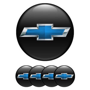 Set of 4 Chevrolet Wheel Center Cap Decals Custom Car Rim Logo Stickers Self-Adhesive Vinyl Emblems for Wheel Hubcaps Easy to Apply