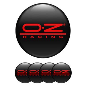 Set of 4 OZ Wheel Center Cap Decals Custom Car Rim Logo Stickers Self-Adhesive Vinyl Emblems for Wheel Hubcaps Easy to Apply