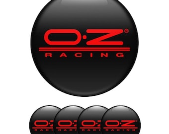 Set of 4 OZ Wheel Center Cap Decals Custom Car Rim Logo Stickers Self-Adhesive Vinyl Emblems for Wheel Hubcaps Easy to Apply