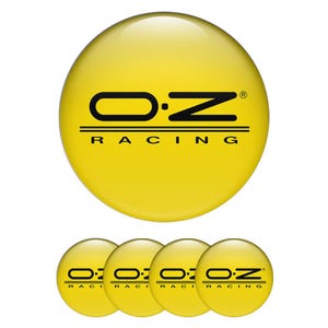 OZ Wheel Center Cap Decals: 3D Epoxy Resin Stickers (Set of 4)