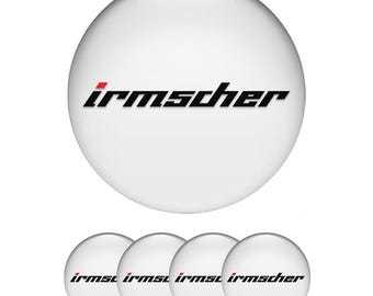 Set of 4 Irmsher Wheel Center Cap Decals Custom Car Rim Logo Stickers Self-Adhesive Vinyl Emblems for Wheel Hubcaps Easy to Apply