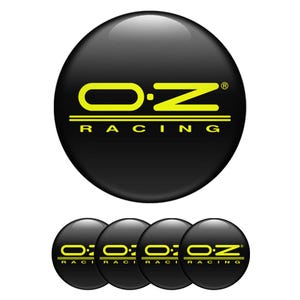 Set of 4 OZ Wheel Center Cap Decals Custom Car Rim Logo Stickers Self-Adhesive Vinyl Emblems for Wheel Hubcaps Easy to Apply