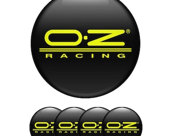 Set of 4 OZ Wheel Center Cap Decals Custom Car Rim Logo Stickers Self-Adhesive Vinyl Emblems for Wheel Hubcaps Easy to Apply
