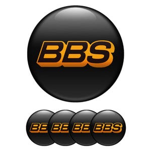 BBS Wheel Center Cap Decals: 3D Vinyl Car Rim Logo Stickers - Set of 4