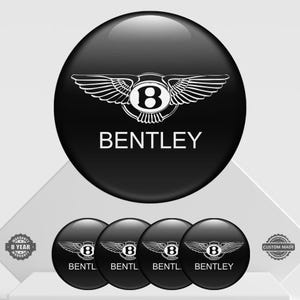 Set of 4 Bentley Wheel Center Cap Decals Custom Car Rim Logo Stickers Self-Adhesive Vinyl Emblems for Wheel Hubcaps Easy to Apply