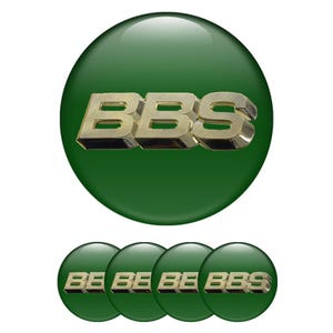 Set of 4 BBS Wheel Center Cap Decals Custom Car Rim Logo Stickers Self-Adhesive Vinyl Emblems for Wheel Hubcaps Easy to Apply