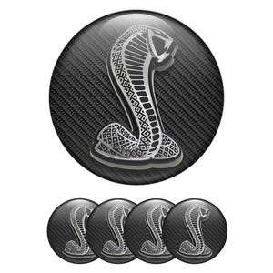 Set of 4 Shelby Wheel Center Cap Decals Custom Car Rim Logo Stickers Self-Adhesive Vinyl Emblems for Wheel Hubcaps Easy to Apply