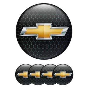 Set of 4 Chevrolet Wheel Center Cap Decals Custom Car Rim Logo Stickers Self-Adhesive Vinyl Emblems for Wheel Hubcaps Easy to Apply