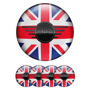 Set of 4 Mini Wheel Center Cap Decals Custom Car Rim Logo Stickers Self-Adhesive Vinyl Emblems for Wheel Hubcaps Easy to Apply