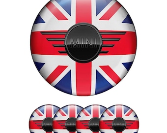 Set of 4 Mini Wheel Center Cap Decals Custom Car Rim Logo Stickers Self-Adhesive Vinyl Emblems for Wheel Hubcaps Easy to Apply