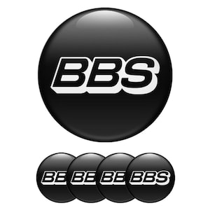 Set of 4 BBS Wheel Center Cap Decals Custom Car Rim Logo Stickers Self-Adhesive Vinyl Emblems for Wheel Hubcaps Easy to Apply