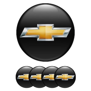 Set of 4 Chevrolet Wheel Center Cap Decals Custom Car Rim Logo Stickers Self-Adhesive Vinyl Emblems for Wheel Hubcaps Easy to Apply