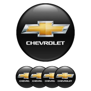 Set of 4 Chevrolet Wheel Center Cap Decals Custom Car Rim Logo Stickers Self-Adhesive Vinyl Emblems for Wheel Hubcaps Easy to Apply