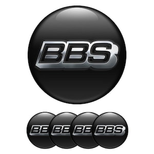 Set of 4 BBS Wheel Center Cap Decals Custom Car Rim Logo Stickers Self-Adhesive Vinyl Emblems for Wheel Hubcaps Easy to Apply
