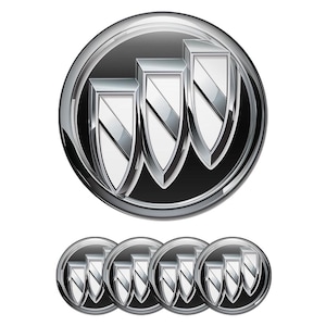 Set of 4 Buick Wheel Center Cap Decals Custom Car Rim Logo Stickers Self-Adhesive Vinyl Emblems for Wheel Hubcaps Easy to Apply