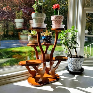 Multi Layers Wooden Mini Plant Stand | Outdoor Plant Stand| Plant Holder | Vintage Plant Stand | Flower Stand | Plant Accessories