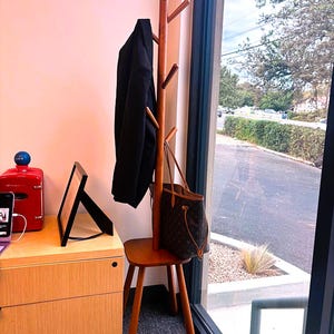 Wooden Coat Rack with 8 Hooks and Storage Shelf | Vintage Coat Rack | Modern Coat Rack | Hat Rack | Towel Rack | Clothing Rack