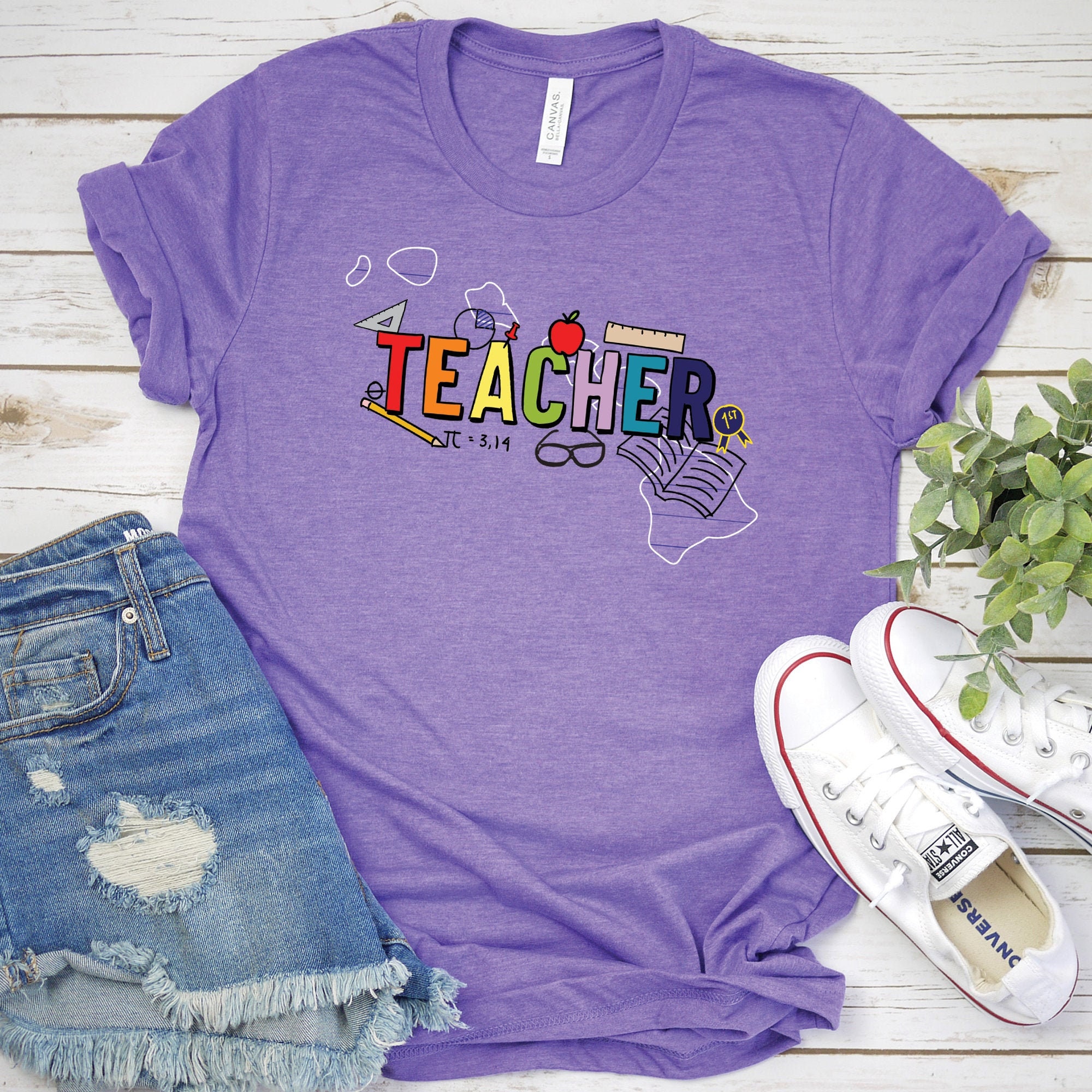 Teacher Shirt HI Teacher Shirt Teacher Gift Back To | Etsy