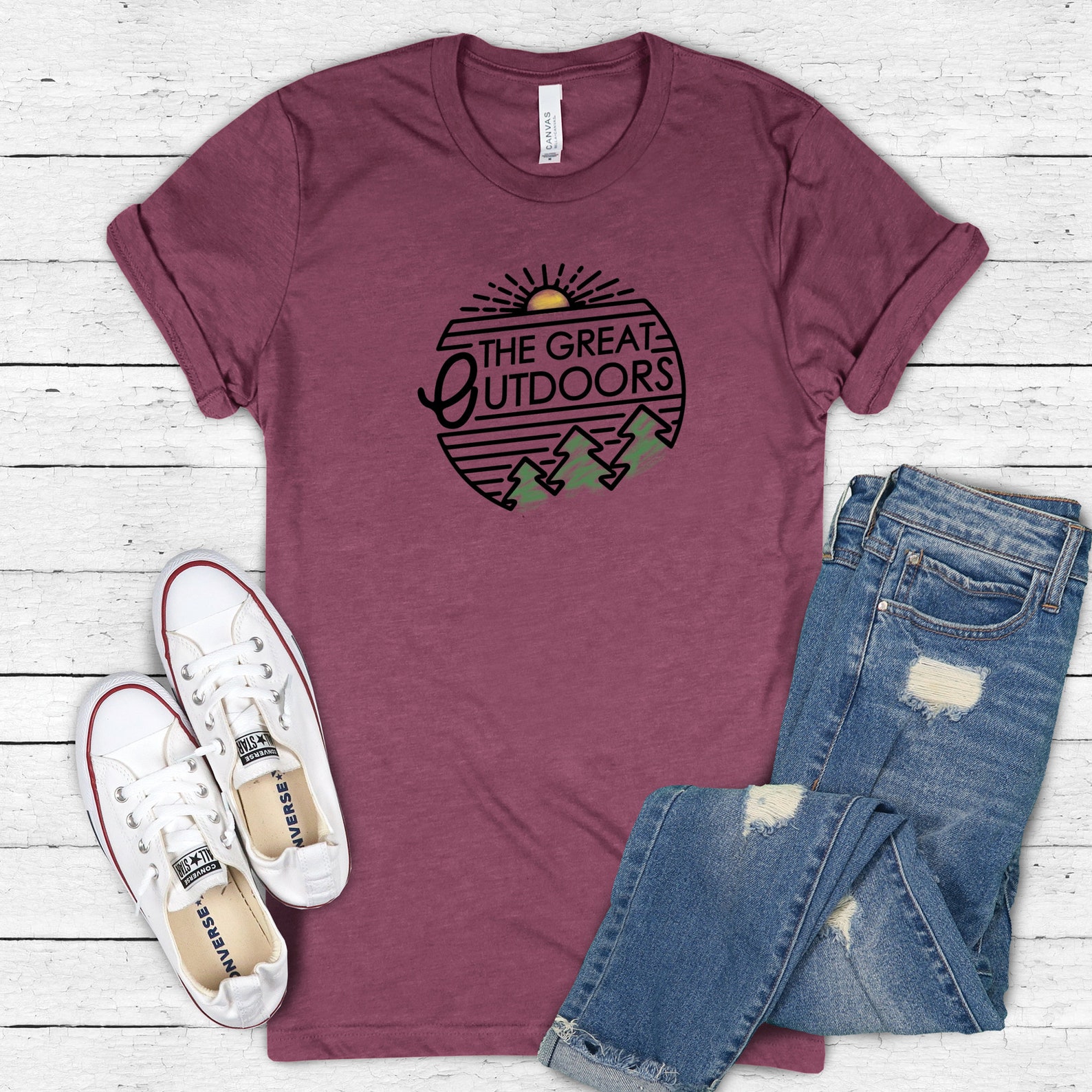 The Great Outdoors Shirt Camping Shirt Adventure Tee Etsy