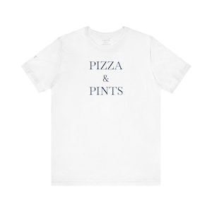 T-shirt New Haven Pizza & Pintes, T-shirt unisexe, Cadeau pour gourmets, Chemise pour amateur de pizza, Connecticut Apparel, Haut pour boire de la bière