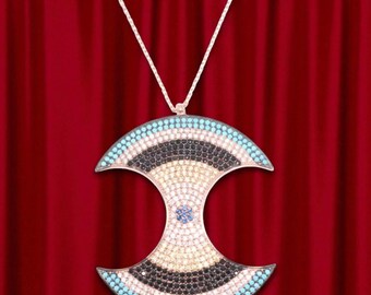 Rose Gold Sterling Silber Zirkon Anhänger Halskette: Elegante lange Kette