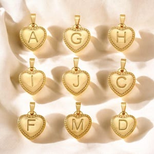 Stainless Steel Initial Necklace: Heart Pendant, Custom Letter Jewelry
