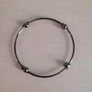 Silver Tone Bangle, Metal Bangle