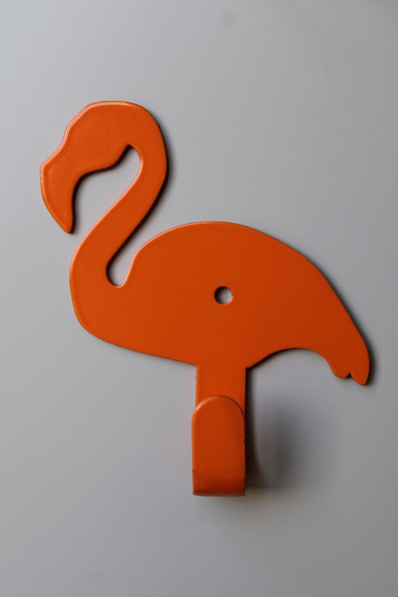 Flamingo Door Hanger: Kids Room Decor, Metal Coat Rack UK
