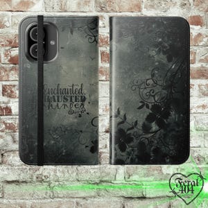 Enchanted Floral portemonnee-hoesje: flipcover met kaartopslag voor iPhone en Galaxy
