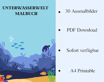 Malbuch Unterwasserwelt für Kinder (PDF) |メールスティエール・オーズマルビルダー |ジギタレス・マルバック