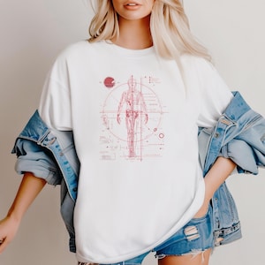 Vitruvian Man T-Shirt: Leonardo Da Vinci Art, %100 Cotton Unisex Tee