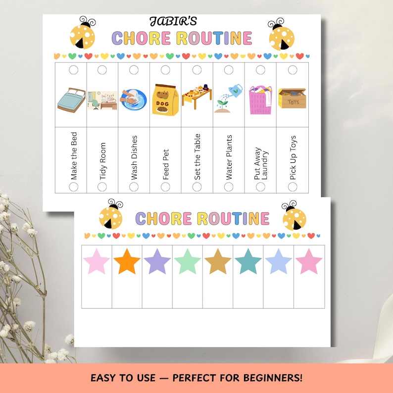 Kids Flip Routine Chart, Printable Morning Evening Bedtime Flip Chart ...