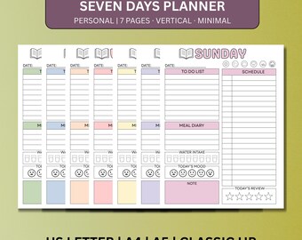 Editable Daily Planner Schedule Printable, Weekly Planner, Daily To Do List, Daily Checklist, Task List, Work day Schedule, Study Checklist