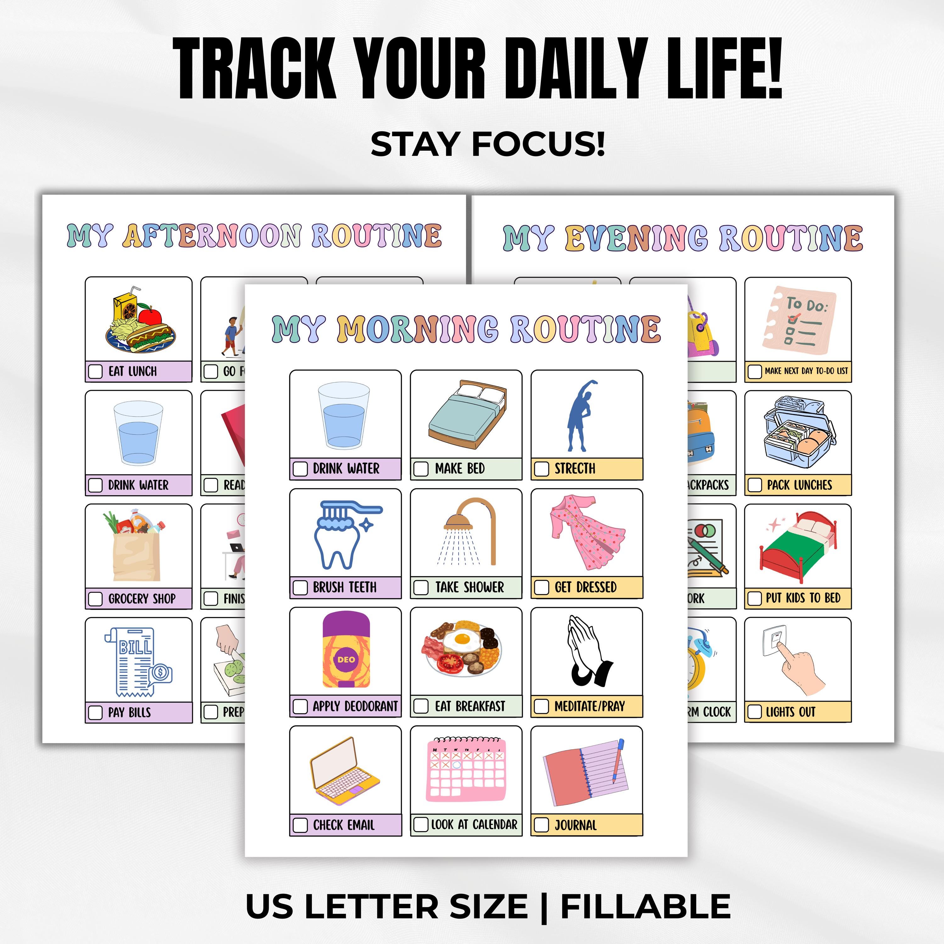 ADHD/ Neurodivergent Daily Visual Schedule, Family Routine Cards ...