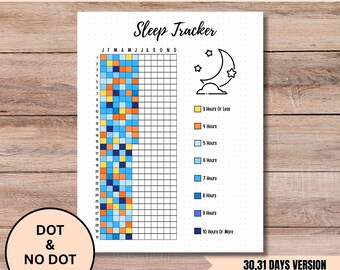 Sleep Tracker Printable yearly tracker, Track Sleep, Sleep Log, Sleep Analysis, Sleep Quality, Sleep Cycle, A4 A5 Journal Page, Planner Page