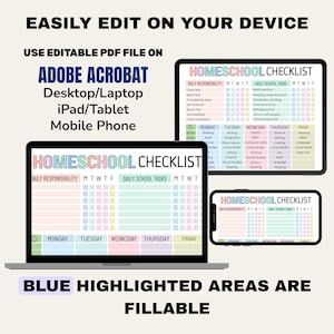 Editable Homeschool Schedule for Kids and Teens, Printable Homeschool Checklist Template, Daily Routine Chart, Homeschooling Reward Planner,Editable Homeschool Checklist, Printable, Digital, Homeschool Planner, Daily Schedule for Kids, Schoolday Routine, Student Template, PDF, Homeschool Checklist, Editable Homeschool Planner, Daily Schedule for Kids,  School Routine Printable, Daily Homeschool Checklist, Printable Homeschool Checklist Template, Homeschooling Planner, Editable in Canva