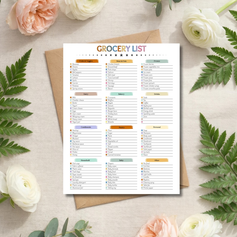Editable Grocery List, Printable Master Grocery checklist, Blank Grocery template, Grocery Shopping List, Weekly meal planner Food Checklist, Grocery List Printable Colorful Grocery Shopping List Editable Master Grocery List, Grocery Checklist, Printable Grocery List, Editable Master grocery checklist, Online shopping list, Digital Grocery shopping list, Weekly meal planner Printable, Blank Grocery template, Food Tracker, Kitchen Checklist, Shopping Planner, Meal Prep Organizer, Pantry Inventory