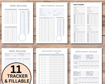 Debt Payment Tracker, Printable Journal & Planner Page, Debt Tracker, Debt Challenge, Load Tracker, Payoff Debt Tracker, Loan Payoff PDF