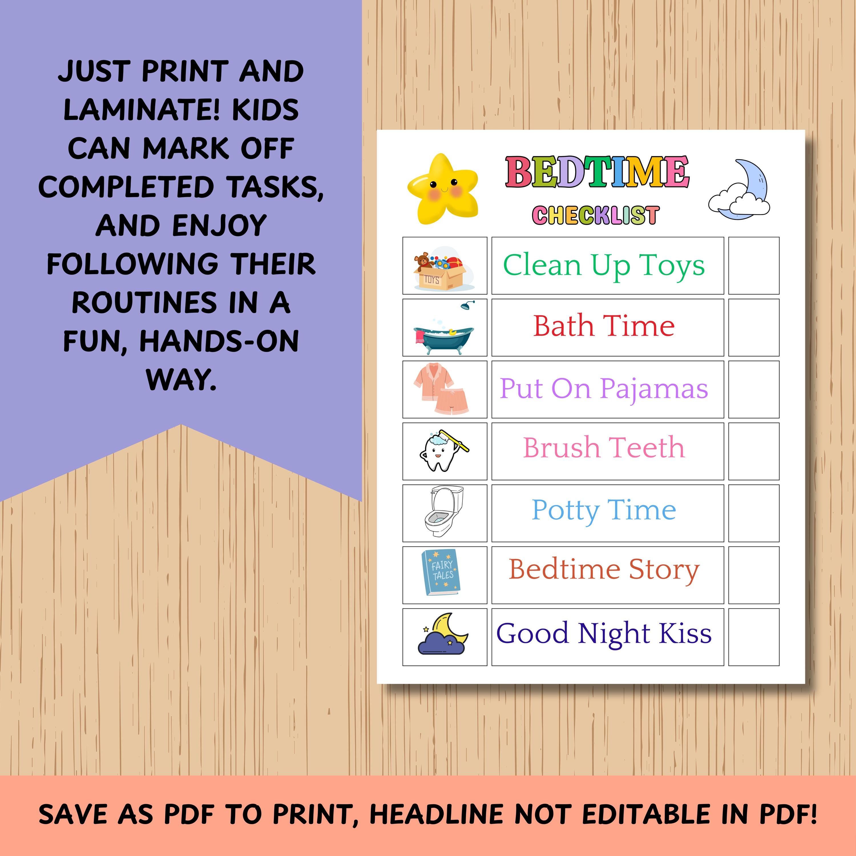 ADHD/ Neurodivergent Daily Routine Chart for Kids & Toddler, Printable ...