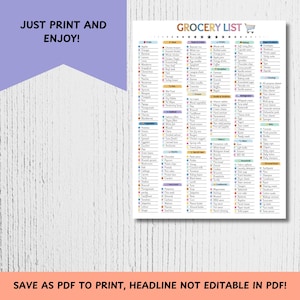 Editable Grocery List, Printable Master Grocery checklist, Blank Grocery template, Grocery Shopping List, Weekly meal planner Food Checklist, Grocery List Printable Colorful Grocery Shopping List Editable Master Grocery List, Grocery Checklist, Printable Grocery List, Editable Master grocery checklist, Online shopping list, Digital Grocery shopping list, Weekly meal planner Printable, Blank Grocery template, Food Tracker, Kitchen Checklist, Shopping Planner, Meal Prep Organizer, Pantry Inventory
