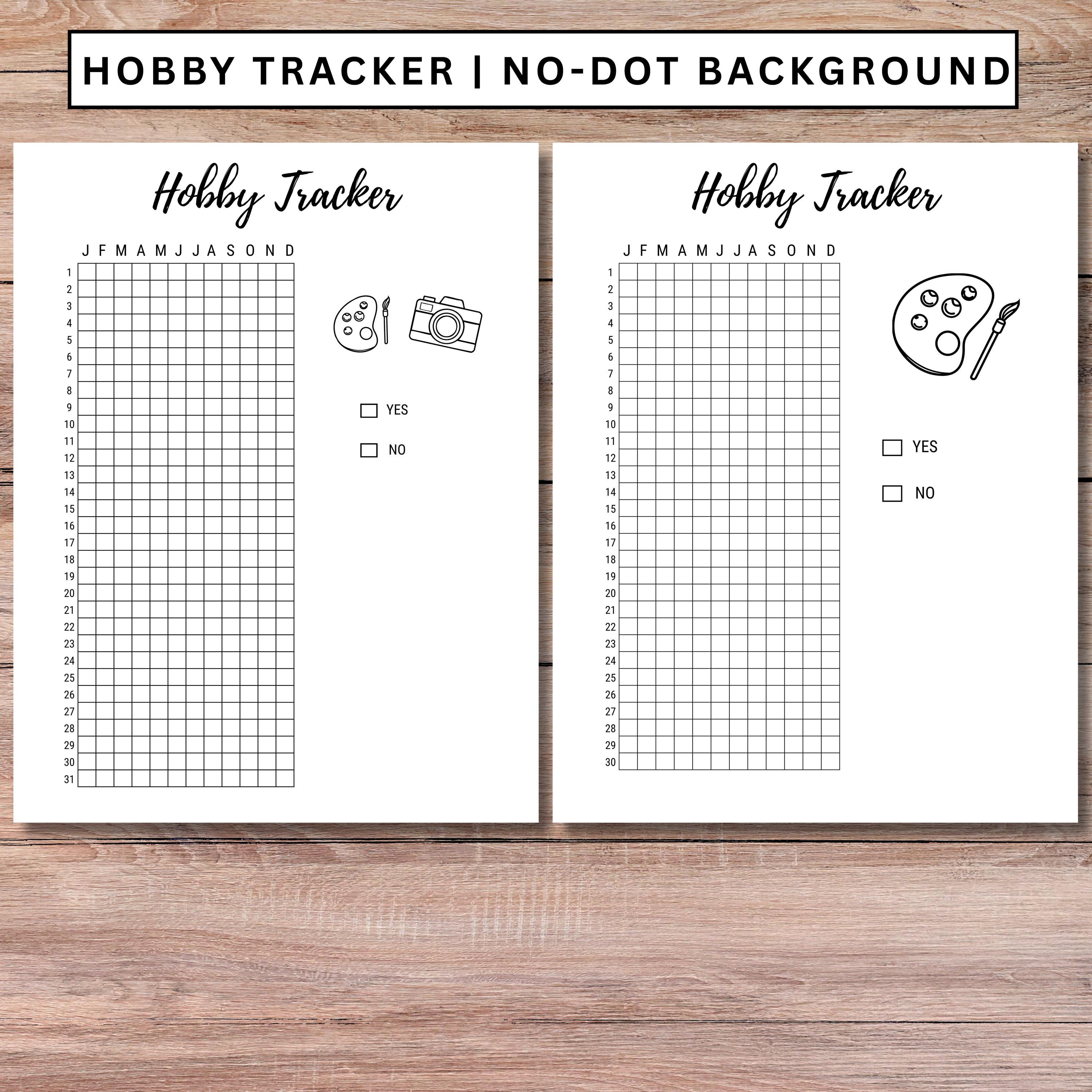 Fun Tracker Pass Hobby Tracker, Habit Tracker, Printable Hobby Journal Page, Goal ...